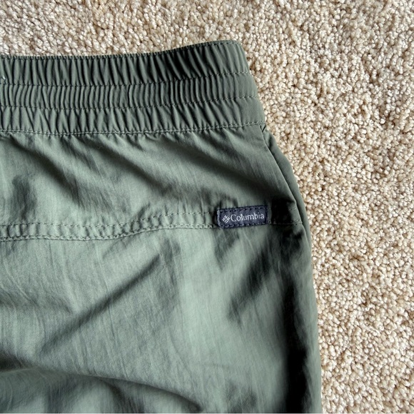 Columbia Cargo Pants Women M Green Hiking Outdoor Lightweight Elastic Waist - Picture 10 of 11